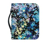 Couverture Bible Grand Bleu Jaune imperméable Pochette Livre, Avec Fermeture Zippée Polyvalent Sac De Transport Pour Femmes Et Hommes, Peut Stocker Des Livres Et Des Stylos, Avec Poignée