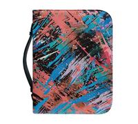 Couverture Bible Grand Bleu Orange imperméable Pochette Livre, Avec Fermeture Zippée Polyvalent Sac De Transport Pour Femmes Et Hommes, Peut Stocker Des Livres Et Des Stylos, Avec Poignée