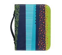 Couverture Bible Grand Bleu Orange imperméable Pochette Livre, Avec Fermeture Zippée Polyvalent Sac De Transport Pour Femmes Et Hommes, Peut Stocker Des Livres Et Des Stylos, Avec Poignée