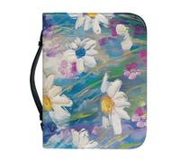 Couverture Bible Grand Bleu Violet imperméable Pochette Livre, Avec Fermeture Zippée Polyvalent Sac De Transport Pour Femmes Et Hommes, Peut Stocker Des Livres Et Des Stylos, Avec Poignée