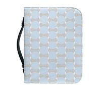 Couverture Bible Grand Cercle Bleu imperméable Pochette Livre, Avec Fermeture Zippée Polyvalent Sac De Transport Pour Femmes Et Hommes, Peut Stocker Des Livres Et Des Stylos, Avec Poignée