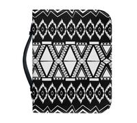 Couverture Bible Grand Géométrie imperméable Pochette Livre, Avec Fermeture Zippée Polyvalent Sac De Transport Pour Femmes Et Hommes, Peut Stocker Des Livres Et Des Stylos, Avec Poignée