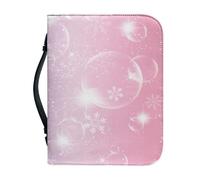 Couverture Bible Grand Géométrie Rose imperméable Pochette Livre, Avec Fermeture Zippée Polyvalent Sac De Transport Pour Femmes Et Hommes, Peut Stocker Des Livres Et Des Stylos, Avec Poignée