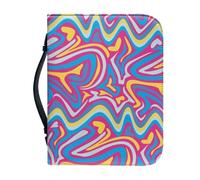 Couverture Bible Grand Jaune Bleu imperméable Pochette Livre, Avec Fermeture Zippée Polyvalent Sac De Transport Pour Femmes Et Hommes, Peut Stocker Des Livres Et Des Stylos, Avec Poignée