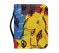 Couverture Bible Grand Jaune Bleu imperméable Pochette Livre, Avec Fermeture Zippée Polyvalent Sac De Transport Pour Femmes Et Hommes, Peut Stocker Des Livres Et Des Stylos, Avec Poignée