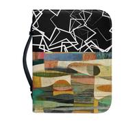 Couverture Bible Grand Jaune Bleu Protege Livre Imprimée - 4 Tailles Différentes Couverture Bible Cuir, Avec Zip Poignée Imperméable pour homme et femme