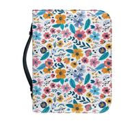 Couverture Bible Grand Jaune, Bleu, Violet Protege Livre Imprimée - 4 Tailles Différentes Couverture Bible Cuir, Avec Zip Poignée Imperméable pour homme et femme