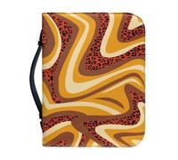 Couverture Bible Grand Jaune Marron imperméable Pochette Livre, Avec Fermeture Zippée Polyvalent Sac De Transport Pour Femmes Et Hommes, Peut Stocker Des Livres Et Des Stylos, Avec Poignée