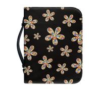 Couverture Bible Grand Jaune Noir imperméable Pochette Livre, Avec Fermeture Zippée Polyvalent Sac De Transport Pour Femmes Et Hommes, Peut Stocker Des Livres Et Des Stylos, Avec Poignée