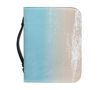 Couverture Bible Grand Minimalisme Bleu imperméable Pochette Livre, Avec Fermeture Zippée Polyvalent Sac De Transport Pour Femmes Et Hommes, Peut Stocker Des Livres Et Des Stylos, Avec Poignée
