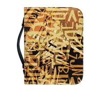 Couverture Bible Grand Modèle Jaune imperméable Pochette Livre, Avec Fermeture Zippée Polyvalent Sac De Transport Pour Femmes Et Hommes, Peut Stocker Des Livres Et Des Stylos, Avec Poignée