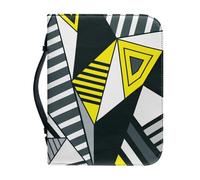 Couverture Bible Grand Noir Jaune Protege Livre Imprimée - 4 Tailles Différentes Couverture Bible Cuir, Avec Zip Poignée Imperméable pour homme et femme