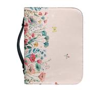 Couverture Bible Grand Plante Modèle imperméable Pochette Livre, Avec Fermeture Zippée Polyvalent Sac De Transport Pour Femmes Et Hommes, Peut Stocker Des Livres Et Des Stylos, Avec Poignée