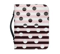 Couverture Bible Grand Rayures Roses Protege Livre Imprimée - 4 Tailles Différentes Couverture Bible Cuir, Avec Zip Poignée Imperméable pour homme et femme