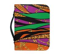 Couverture Bible Grand Vert, Orange, Violet imperméable Pochette Livre, Avec Fermeture Zippée Polyvalent Sac De Transport Pour Femmes Et Hommes, Peut Stocker Des Livres Et Des Stylos, Avec Poignée