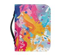 Couverture Bible Jaune Bleu Imperméable Pochette Livre, 4 Tailles Différentes Polyvalent Couverture Bible Cuir Pour Femmes Et Hommes, Peut Stocker Des Livres Et Des Stylos, Avec Poignée