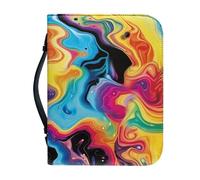 Couverture Bible Jaune Bleu Imperméable Pochette Livre, 4 Tailles Différentes Polyvalent Couverture Bible Cuir Pour Femmes Et Hommes, Peut Stocker Des Livres Et Des Stylos, Avec Poignée