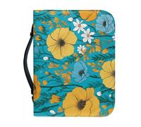 Couverture Bible Jaune Bleu Imperméable Pochette Livre, Polyvalent Couverture Bible Cuir Pour Femmes Et Hommes, Peut Stocker Des Livres Et Des Stylos, Avec Poignée