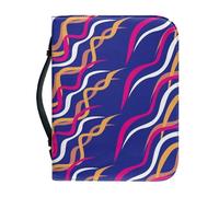 Couverture Bible Jaune Bleu Imperméable Pochette Livre, Polyvalent Couverture Bible Cuir Pour Femmes Et Hommes, Peut Stocker Des Livres Et Des Stylos, Avec Poignée