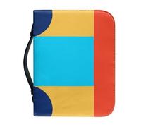 Couverture Bible Jaune, Bleu, Orange Imperméable Pochette Livre, 4 Tailles Différentes Polyvalent Couverture Bible Cuir Pour Femmes Et Hommes, Peut Stocker Des Livres Et Des Stylos, Avec Poignée