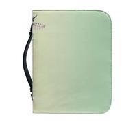 Couverture Bible Le Minimalisme Vert Imperméable Pochette Livre, 4 Tailles Différentes Polyvalent Couverture Bible Cuir Pour Femmes Et Hommes, Peut Stocker Des Livres Et Des Stylos, Avec Poignée