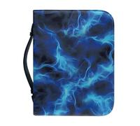 Couverture Bible Modèle Bleu Imperméable Pochette Livre, Polyvalent Couverture Bible Cuir Pour Femmes Et Hommes, Peut Stocker Des Livres Et Des Stylos, Avec Poignée