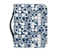 Couverture Bible Modèle Bleu Imperméable Pochette Livre, Polyvalent Couverture Bible Cuir Pour Femmes Et Hommes, Peut Stocker Des Livres Et Des Stylos, Avec Poignée