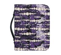 Couverture Bible Modèle Violet Imperméable Pochette Livre, 4 Tailles Différentes Polyvalent Couverture Bible Cuir Pour Femmes Et Hommes, Peut Stocker Des Livres Et Des Stylos, Avec Poignée