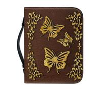Couverture Bible Or Brun Imperméable Pochette Livre, 4 Tailles Différentes Polyvalent Couverture Bible Cuir Pour Femmes Et Hommes, Peut Stocker Des Livres Et Des Stylos, Avec Poignée