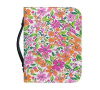 Couverture Bible Orange, Rose, Vert Imperméable Pochette Livre, 4 Tailles Différentes Polyvalent Couverture Bible Cuir Pour Femmes Et Hommes, Peut Stocker Des Livres Et Des Stylos, Avec Poignée