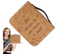Couverture Bible pour femme - Sac de protection en cuir PU, sac avec poignée zippée, support de livre durable | Étui de transport élégant pour les Écritures pour