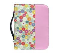 Couverture Bible Rose Jaune Imperméable Pochette Livre, Polyvalent Couverture Bible Cuir Pour Femmes Et Hommes, Peut Stocker Des Livres Et Des Stylos, Avec Poignée