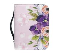 Couverture Bible Rose, Vert, Violet Imperméable Pochette Livre, 4 Tailles Différentes Polyvalent Couverture Bible Cuir Pour Femmes Et Hommes, Peut Stocker Des Livres Et Des Stylos, Avec Poignée