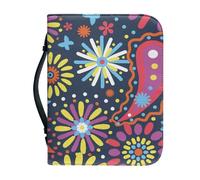 Couverture Bible Violet Bleu Jaune Imperméable Pochette Livre, Polyvalent Couverture Bible Cuir Pour Femmes Et Hommes, Peut Stocker Des Livres Et Des Stylos, Avec Poignée