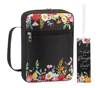 Couverture biblique Bible Couverture Bible Sac de couverture de la Bible 10,5x7 pouces Bible pour femme Sac biblique floral avec signet de bible Oxford géré par le tissu de capacité Bible mult