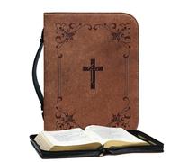 Couverture biblique classique, étui de transport en cuir PU, sac d'église, protection de la Bible avec poignée, couverture biblique de grande taille, cadeau pour plus loin