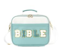 Couverture biblique, sac biblique de protection portable avec sangle réglable et poignée, grand étui à livres à fermeture éclair pour l'étude et l'église.