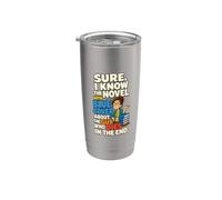 Couverture bleue drôle Bibliothèque Bibliothèque Humour Gobelet isotherme en acier inoxydable double paroi
