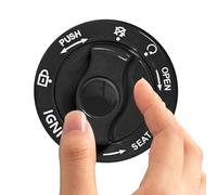 Couverture Bouton Démarrage Voiture - Commande Rotative Métallique À Une Touche | Protection Pour Interrupteur Marche/Arrêt Moteur | Accessoire Intérieur Auto Antiaryure, Design Universel Avec Adhésif