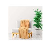 vidaXL Couverture Brume du désert 150x200 cm Polyester 136273 Brun G
