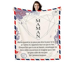 Couverture cadeau pour Maman Même quand je ne peux pas être là pour te le dire je t’aime et j’apprécie tout ce que tu fais Cadeau d'adieu d'anniversaire ou pour la fête des Mères Cadeau de Noël