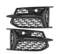 Couverture Calandre Véhicule 2 Pièces Grille De Pare-chocs Avant Style Nid D'abeille Pour Feux Antibrouillard Pour A6 Pour S-Line Pare-chocs C8 S6 2019-2022(Black)