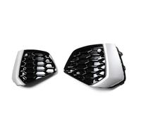 Couverture Calandre Véhicule Grilles De Protection Pour Feux Antibrouillard Paire Pour A3 Pour S-line 2021-2022 8YG807671A 8YG807672A Calandre Pare-chocs Avant En Nid D'abeille(Silver)
