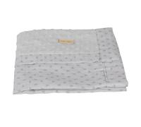 Couverture câline en coton bio à motif pois en relief lil planet gris argenté TU