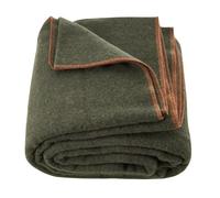 Couverture Camping Laine 80% Chaude Durable 1,62x2,23m Vert Armée Ignifuge V-0 Uimoso