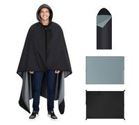 Couverture Camping Thermique 150 x 200 cm Ultra-légère Chaude Couvertures D'extérieur Sac Couchage Imperméable Coupe-vent Poncho pour Caravane Voiture Voyage Stade Concerts Randonnée Pique-nique