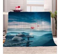 Couverture Canapé 3D Étoiles Animaux Panda Impression Chaud Salon Douce Microfibre Jeté, Polaire 130x150 Adulte Flanelle Douce Et Chaude, Plaid Couverture Lit
