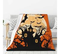 Couverture Canape Fort des Sorcières d'halloween Doux Couverture Flanelle Léger Plaids pour Salon Chaises Hiver 100x125cm