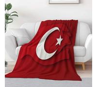 Couverture Canape Grande Taille Modèle Simple De Drapeau National Plaid Polaire en Flanelle Douce et Chaude - Couverture Confortable pour Canapé Lit Enfants et Adultes, 220 x 240 cm Rouge
