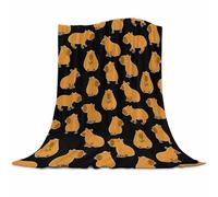 Couverture Capybara, Cadeau Capybara Adorable, Amoureux des Animaux, Couverture en Flanelle Légère et Confortable pour Filles, Garçons, Enfants, Chambre, Canapé, Décoration Intérieure, 152 x 203 cm
